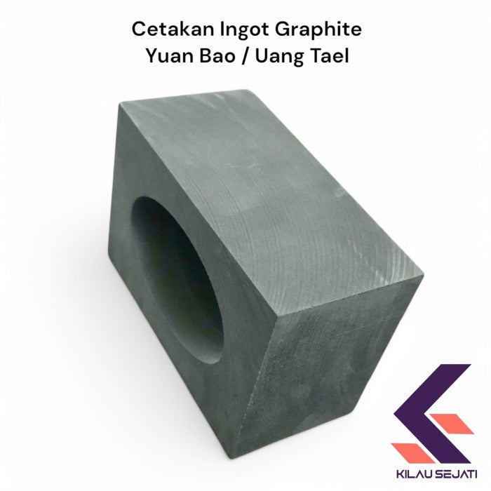 Cetakan Ingot Graphite Model Yuanbao / Uang Tael