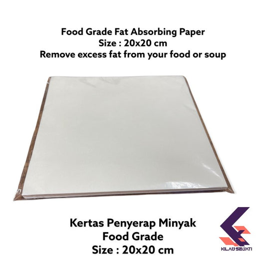 Food Grade Kertas Serap Minyak Makanan / Gorengan Sup / Oil Absorber