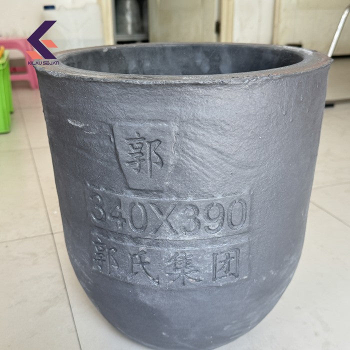 Isostatic Silicon Carbide Graphite Crucible #110 Heavy Duty Tahan Temperature Tinggi