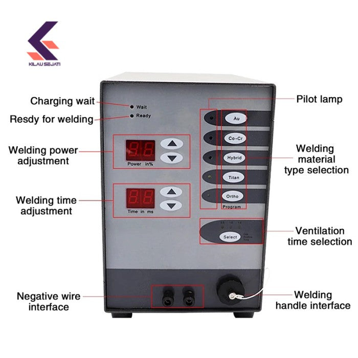 Mesin Las Titik Perhiasan / Spot Welder Argon 100A KT-DX35