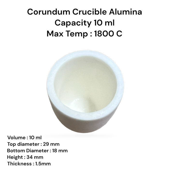 High Purity Krus Alumina / Corundum Alumina Crucible 10 ml max 1800˚C