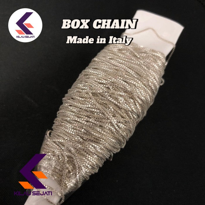 Box Chain Silver 925 Made in Italy per 10 cm