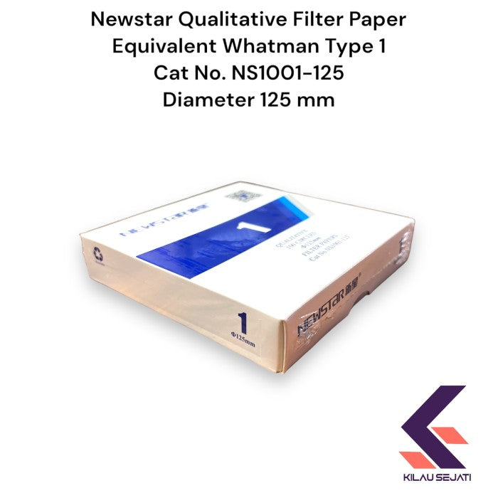 Kertas Saring Newstar Grade 1 Setara Whatman No.1 125 mm