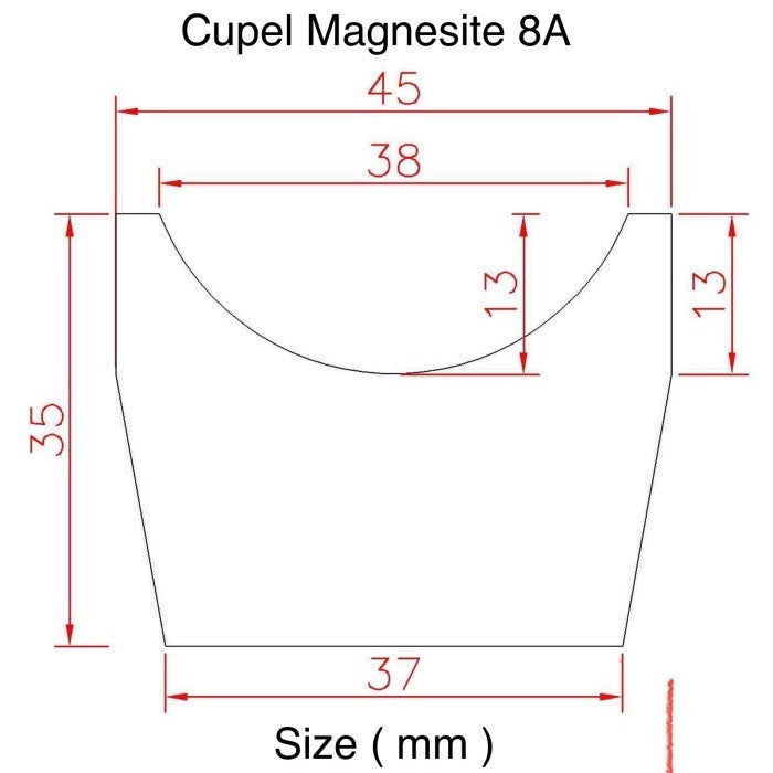 Magnesite Cupel Fire Assay 8A