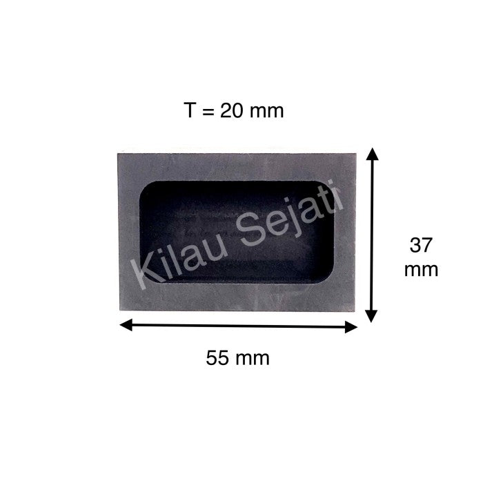 Cetakan Ingot Emas Grafit 150 gr High Purity / Singen Grafit
