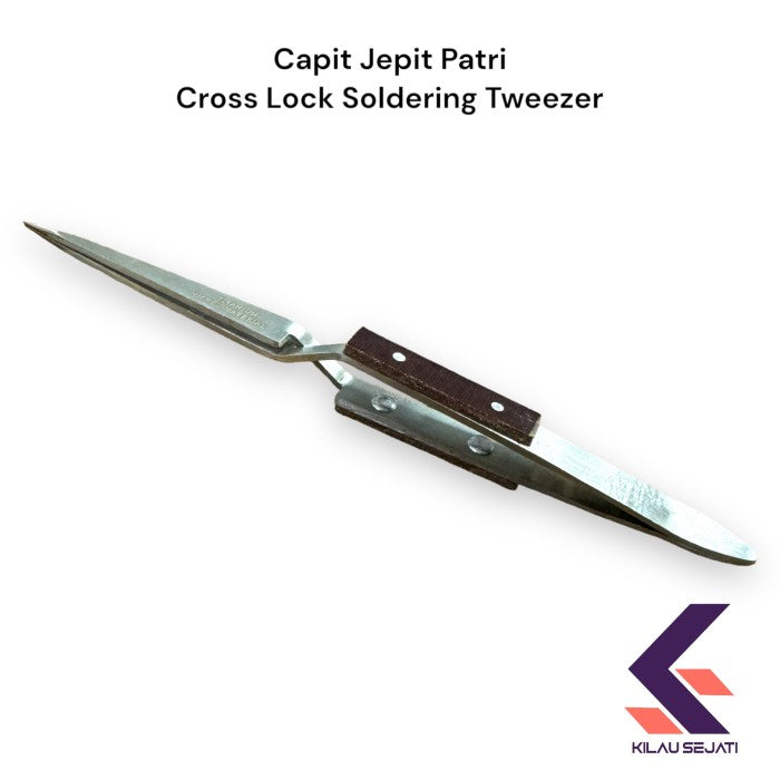 Pinset Patri Cross Lock 16 cm / Capit Jepit Patri Lurus & Bengkok