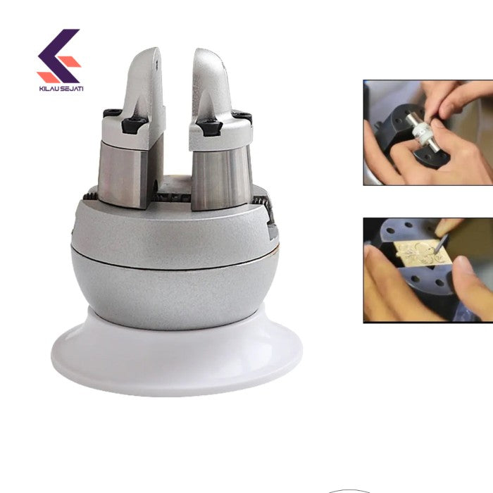 Full Set Bola Catok Perhiasan Profesional Ball Vise Jewelry Rngraving Block 360° Rotational Tool Set
