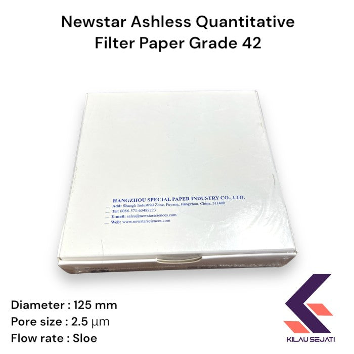 Kertas Saring Ashless Newstar Grade 42 Setara Whatman 42