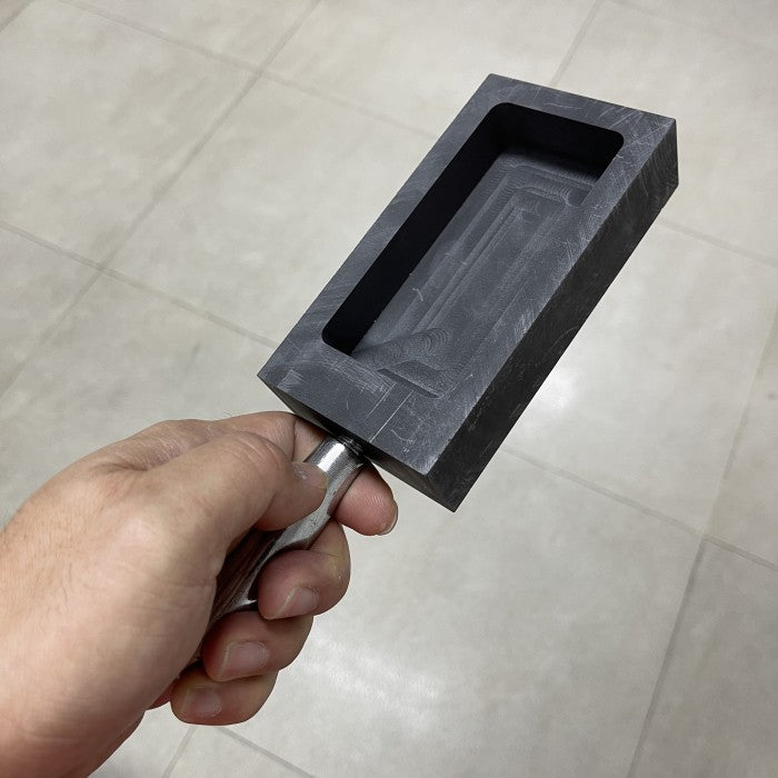 Cetakan Ingot Emas Grafit 2 kg dengan Handle & Pembatas
