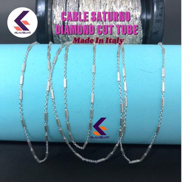 Cable Saturno Chain Silver 925 Made in Italy per 10 cm