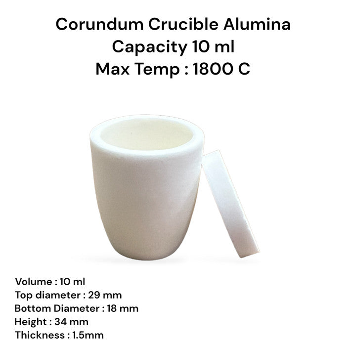 High Purity Krus Alumina / Corundum Alumina Crucible 10 ml max 1800˚C