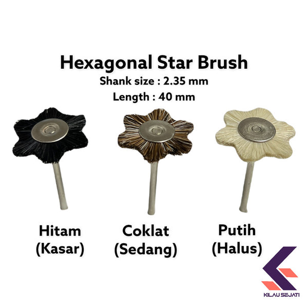 Sikat Poles Bintang Ijuk (Putih, Coklat, Hitam) per Buah