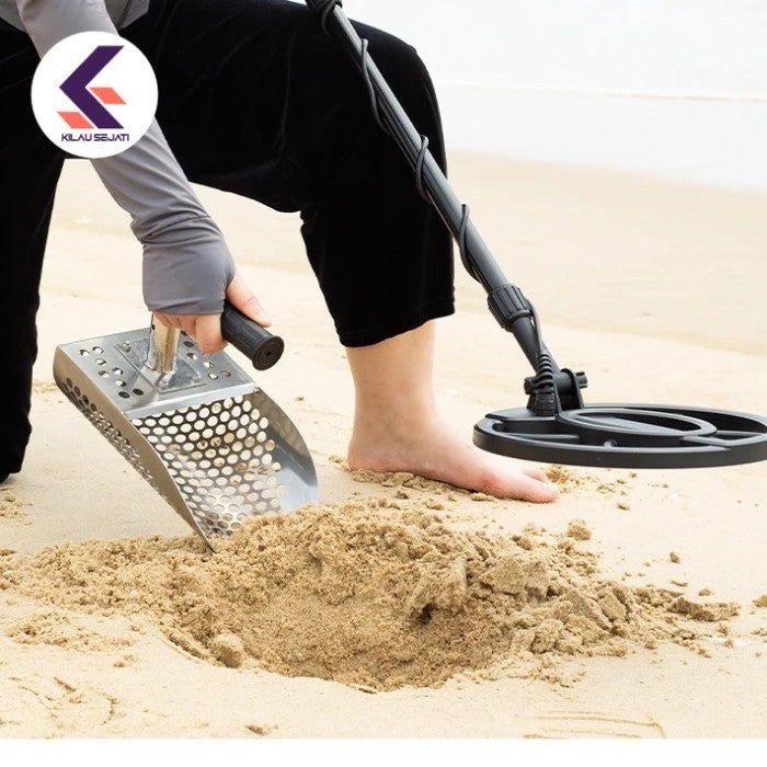 Sekop Ayakan Pasir Stainless untuk Tambang Emas & Metal Detector