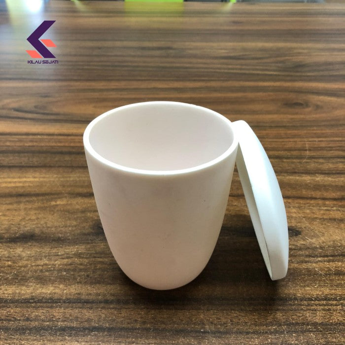 Krus Alumina 250 ml High Purity 99% / Alumina Crucible 1800°C