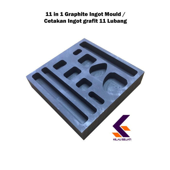 Cetakan Ingot Emas Grafit 11 Lubang High Density