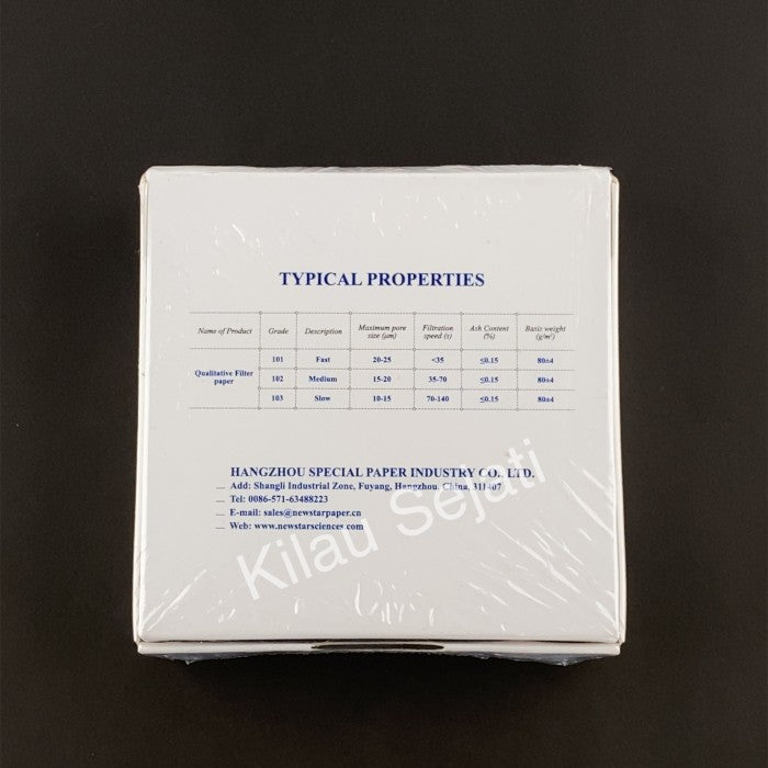 Kertas Saring Newstar 102 Medium Speed 90 mm Isi 100