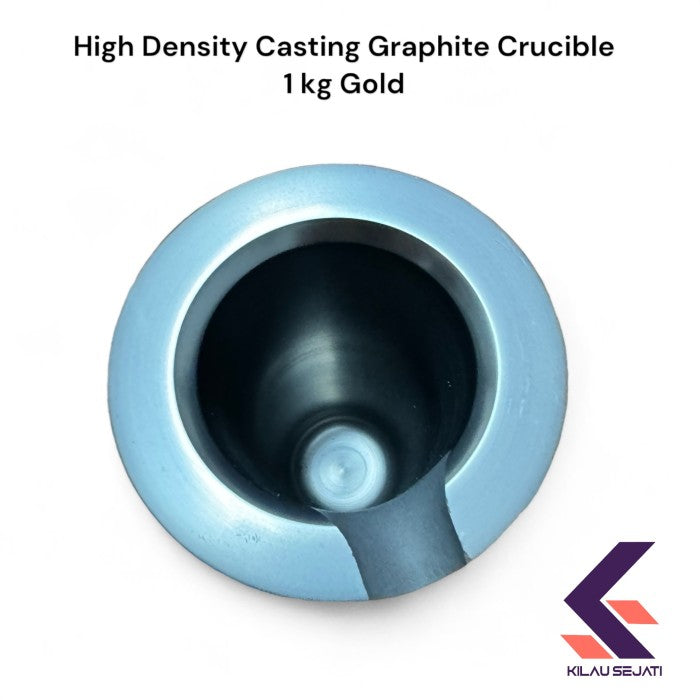 High Density Casting Graphite Crucible 1 kg Emas