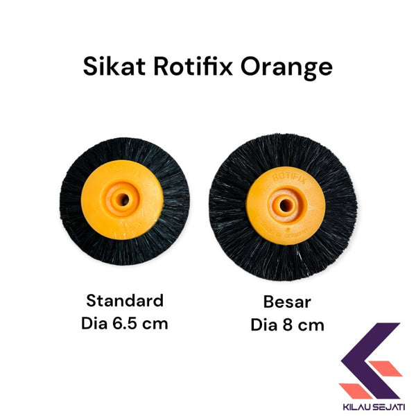 Sikat Poles Rotifix Orange 65 / 80 mm untuk Perhiasan