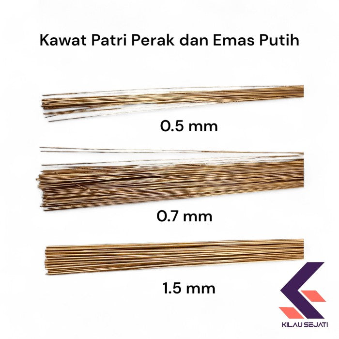 Kawat / Wantal Patri Untuk Perhiasan Emas Putih dan Perak