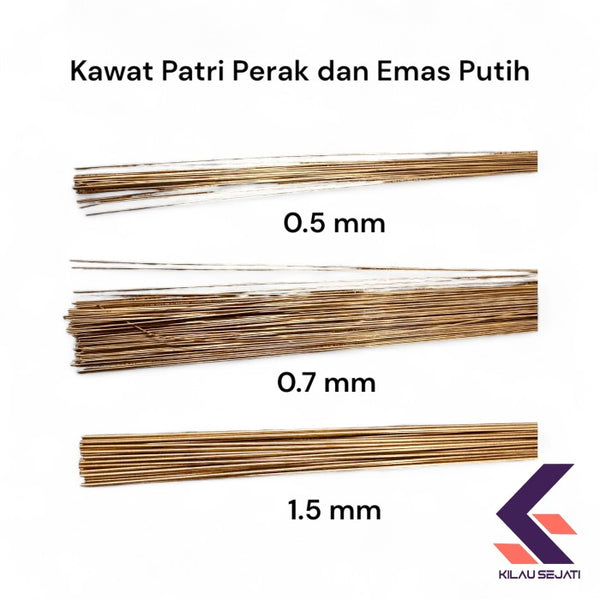 Kawat Patri (Wantal) Emas Putih & Perak