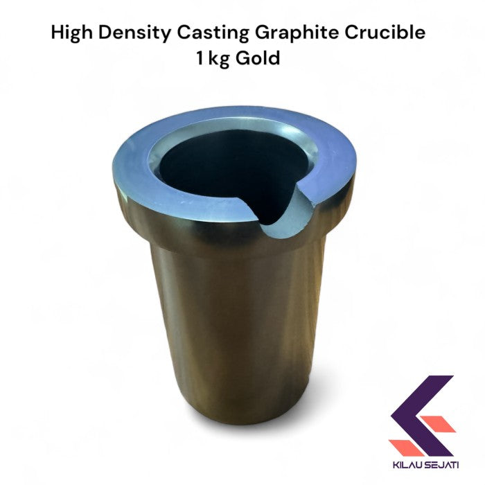 High Density Casting Graphite Crucible 1 kg Emas