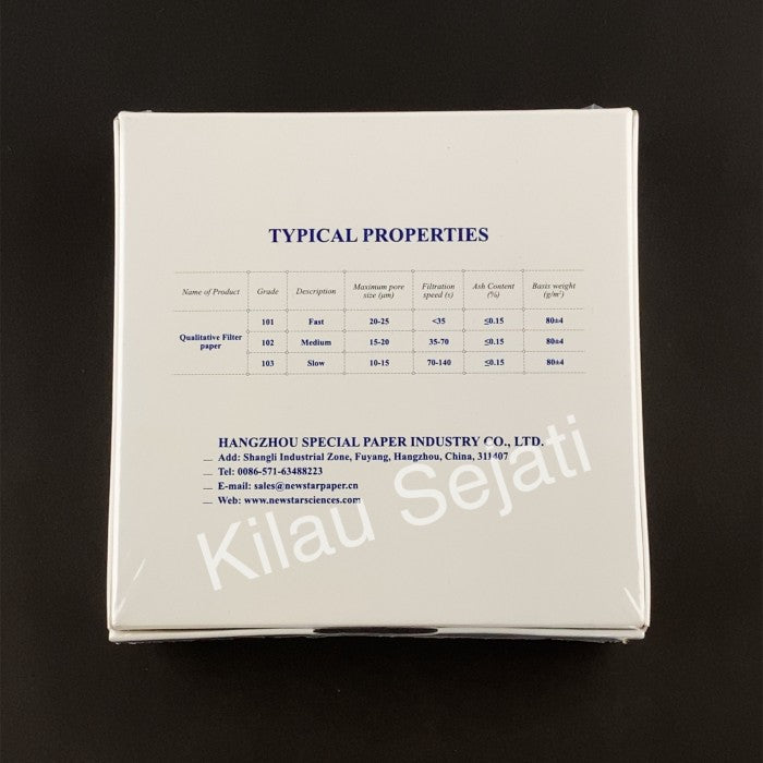 Kertas Saring Newstar 102 Medium Speed 110 mm Isi 100
