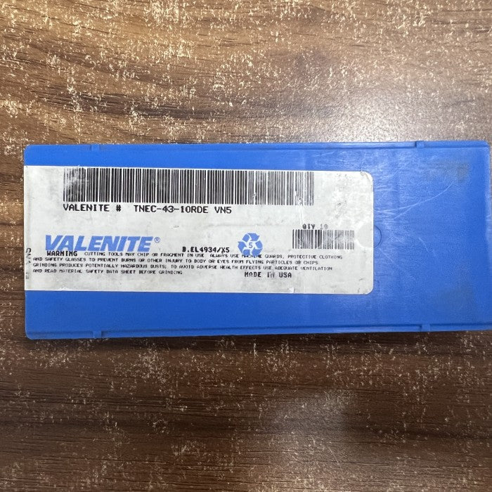 Valenite TNEC 43 10 RDE VN5 per pcs