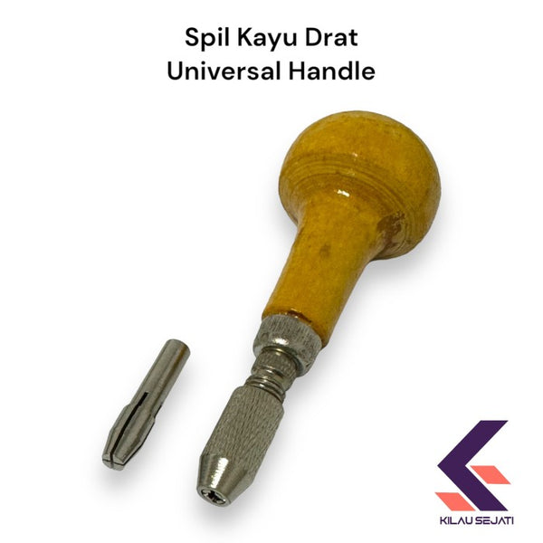 Spil Kayu Berdrat / Universal Wooden Handle