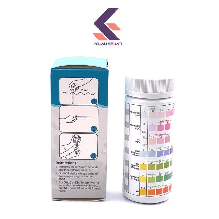 Aquarium Ammonia Water Test Paper Kertas Uji Air Akuarium 100 Strip