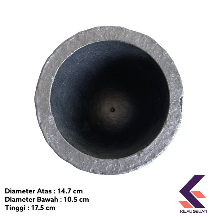 Silicon Carbide Grafit Crucible Tungku Lebur Kuningan Tembaga 10 Kg