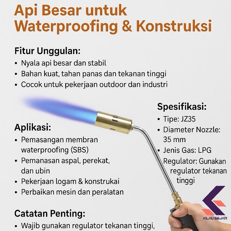 JZ35 LPG Blow Torch – Torch Api Cocok untuk Bengkel & Industri