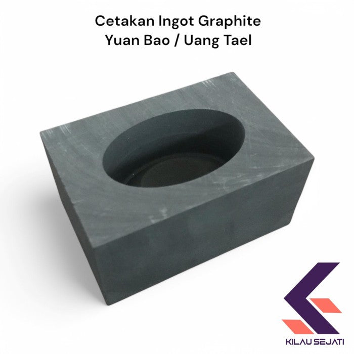 Cetakan Ingot Graphite Model Yuanbao / Uang Tael