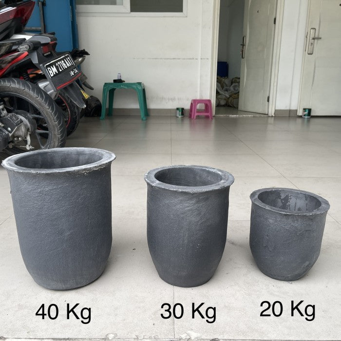 Isostatic SiC Graphite Crucible Tungku Lebur Tembaga Kuningan 30 kg