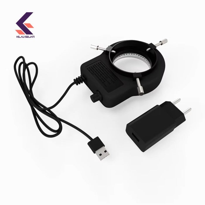 RF4 Lampu Ring LED 144 untuk Mikroskop, Dimmable