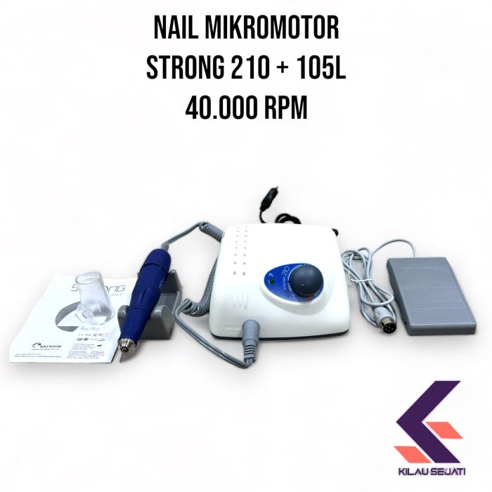 Mikromotor Strong 210 + 105L untuk Perhiasan & Manikur