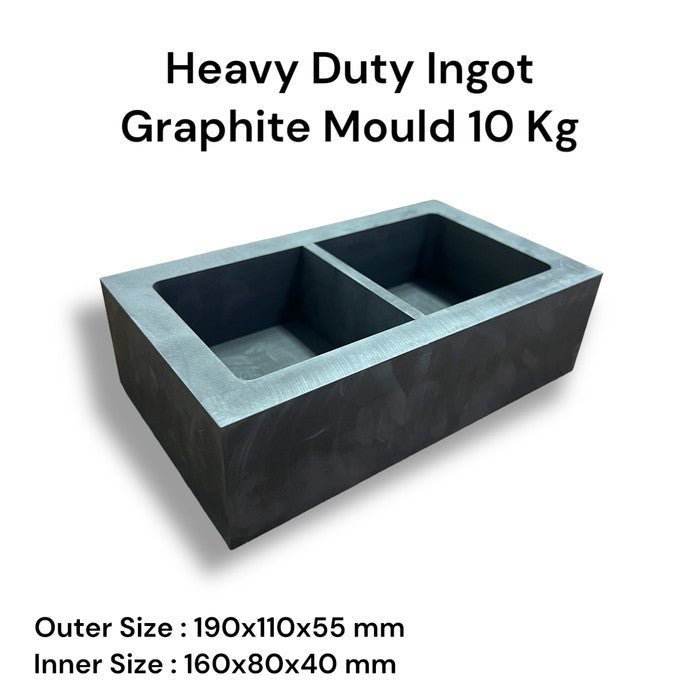 Heavy Duty Singen grafit / Cetakan Ingot grafit kapasitas 10 kg emas