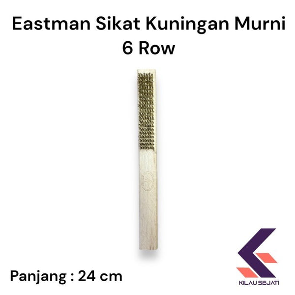 Sikat Kawat Kuningan Eastman 6 / 8 Baris untuk Perhiasan