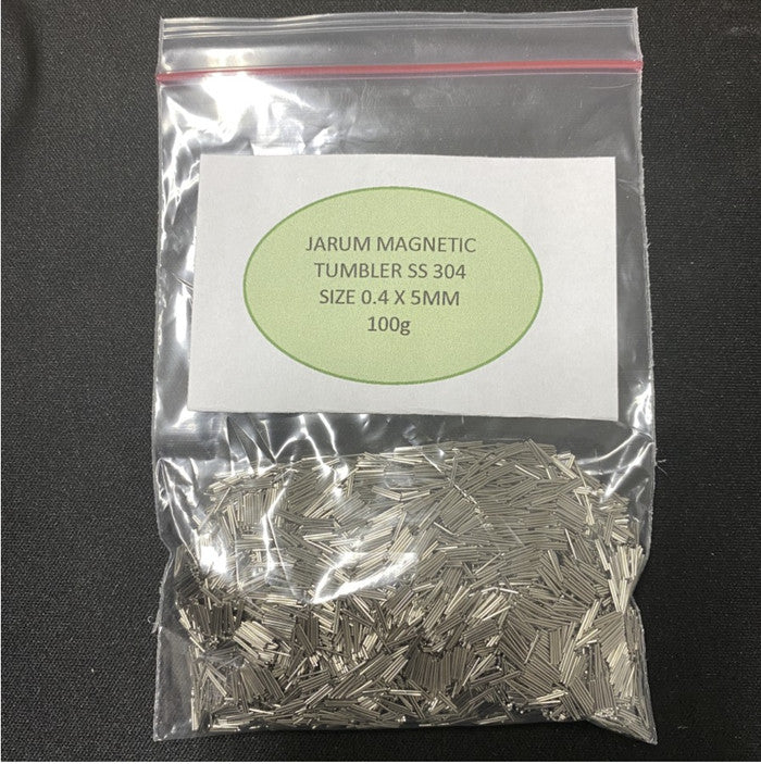 Jarum magnetic tumbler bahan stainless steel 304 size 0.2x3 mm 100 gr