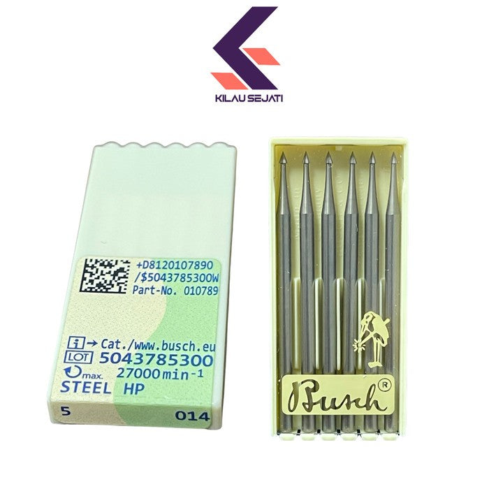 Bor Payung Busch Fig.5 Pointed Bur size 021 (2.10mm)