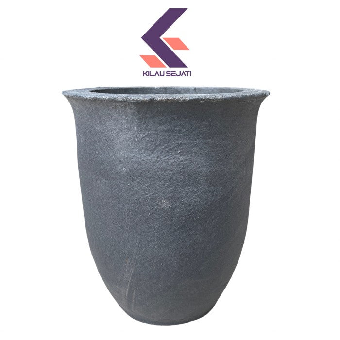 Isostatic SiC Graphite Crucible Tungku Lebur Tembaga Kuningan 40 kg