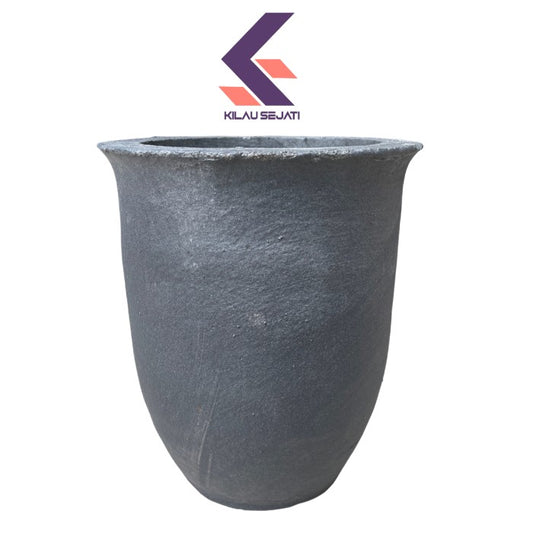 Isostatic SiC Graphite Crucible Tungku Lebur Tembaga Kuningan 40 kg