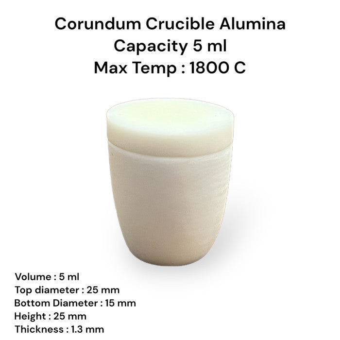 High Purity Krus Alumina / Corundum Alumina Crucible 5 ml max 1800˚C