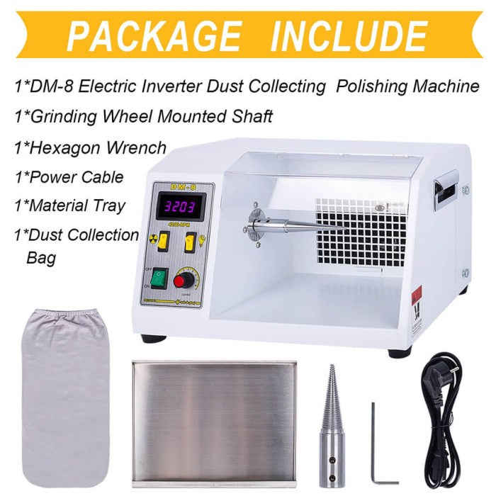 Mesin Poles Perhiasan DM-8 dengan Penyedot Debu 4200 RPM