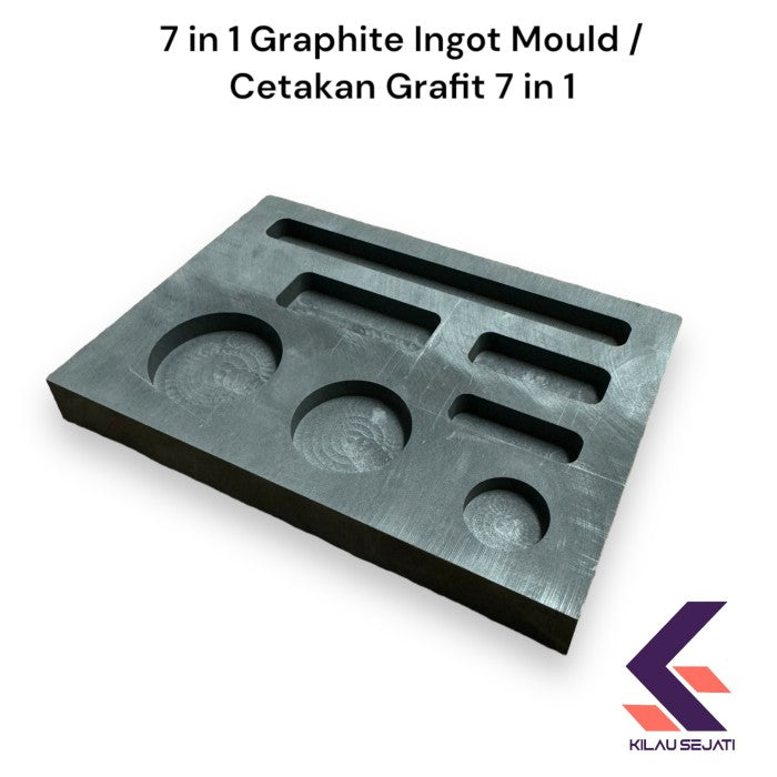 Graphite Ingot Mould 7 in 1 Cetakan Ingot grafit high density 7 Lubang