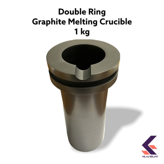 Double Ring High Purity Graphite Melting Crucible Capacity 1 Kg Gold