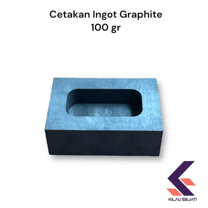 Cetakan Ingot Emas Grafit 100 gr New Size / Singen Grafit