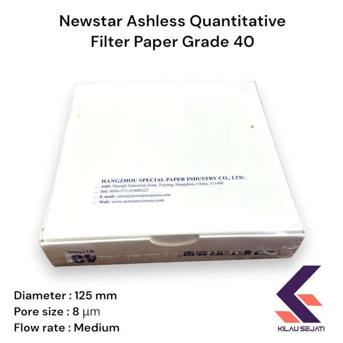 Newstar Grade 40 Ashless Filter Paper Equivalent Whatman Grade 40