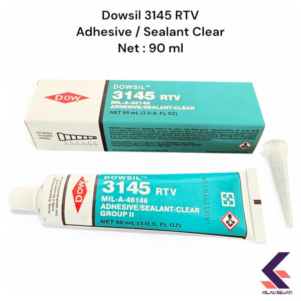 Dowsil 3145 RTV Sealant & Adhesive – Perekat Silikon Transparan, Tahan Suhu & Getaran, Standar Militer MIL-A-46146