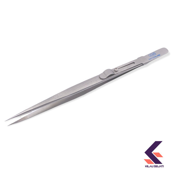 Pinset Berlian Auto Lock Stainless 16 cm / Diamond Tweezer