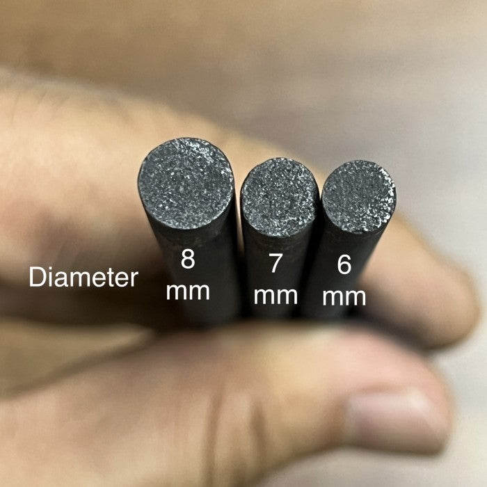 Batang Grafit Elektroda 6, 7, 8 mm x 35 cm / Graphite Electrode Rod